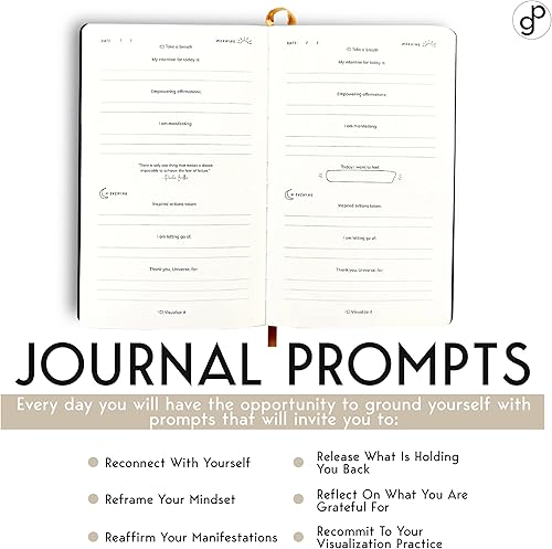 Miniatura 3 de Grounded Practice Planificador de objetivos de 6 meses, cuaderno diario sin fecha con citas positivas, organizador personal y rastreador de hábitos,