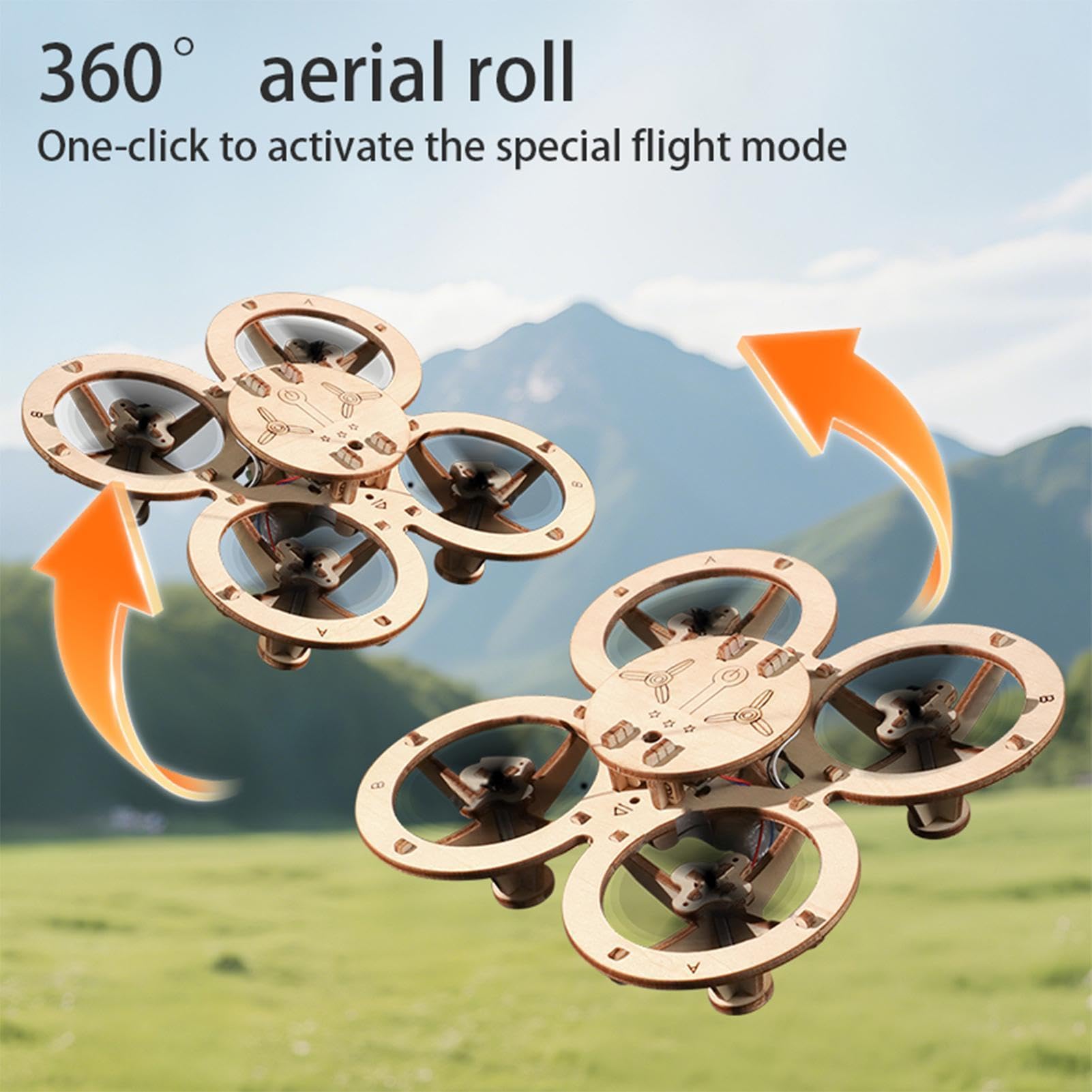 Kit Di Montaggio Drone In Legno Giocattolo Volante Telecomandato Educativo | Kit Drone Artigianale Per Bambini Regalo Compleanno Attività Casa Interni Vacanze Scuola Casa Giochi