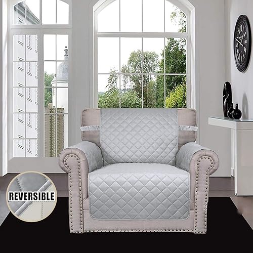 Miniatura 1150 de Easy-Going - Funda reversible para sofá, resistente al agua, con varillas de espuma y correas elásticas, protector de muebles para mascotas y perros