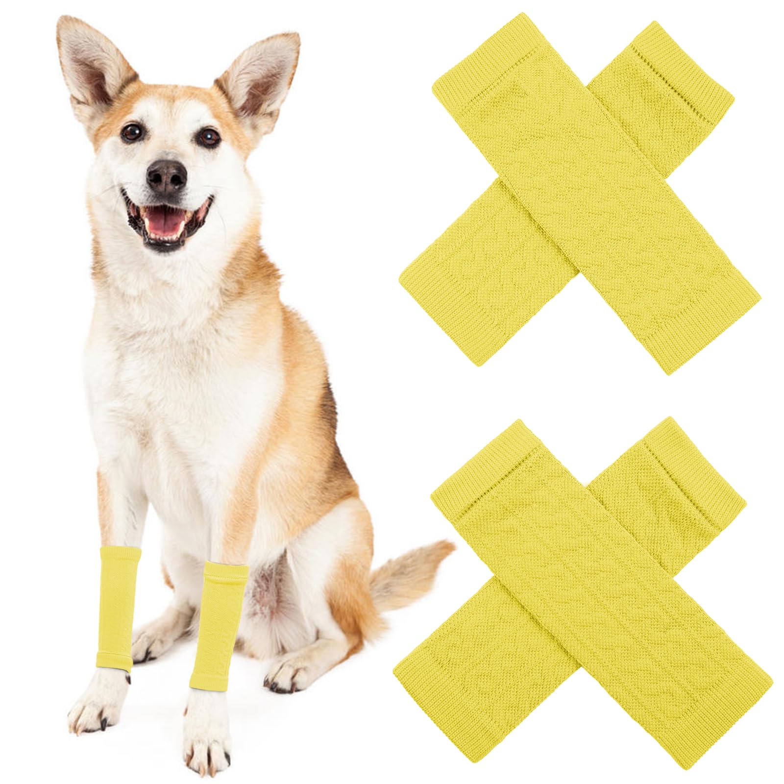 ROZKITCH 4 PCS Dog Front Sleeve to Help Reducing Licking Scratching Elbow