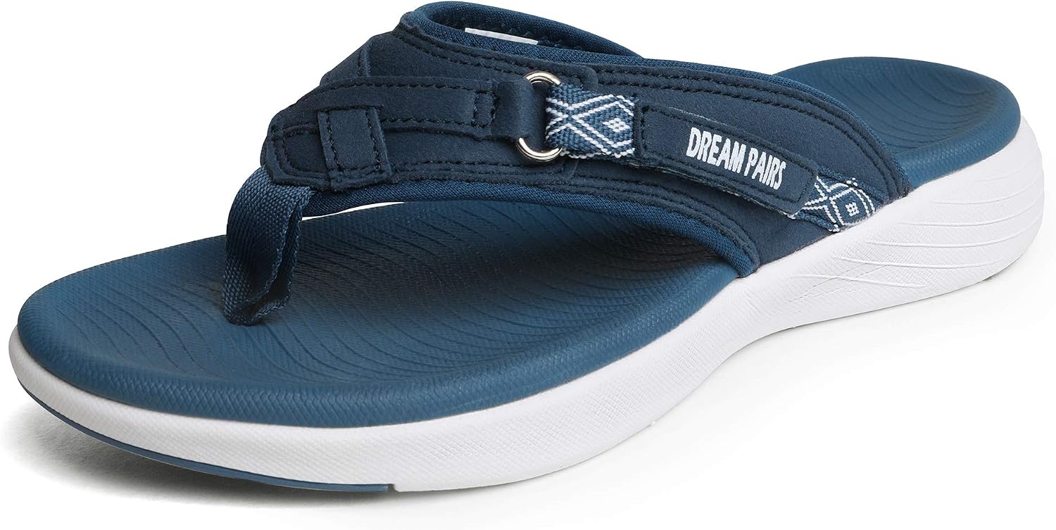 DREAM PAIRS Women's Arch Support Flip Flops Comfortable Thong Sandals