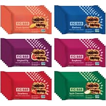 Whole Wheat Fig Bars 6 Flavor Variety Pack, Healthy Breakfast Fig Bars Variety Pack - 2 oz Bars 28 Pack