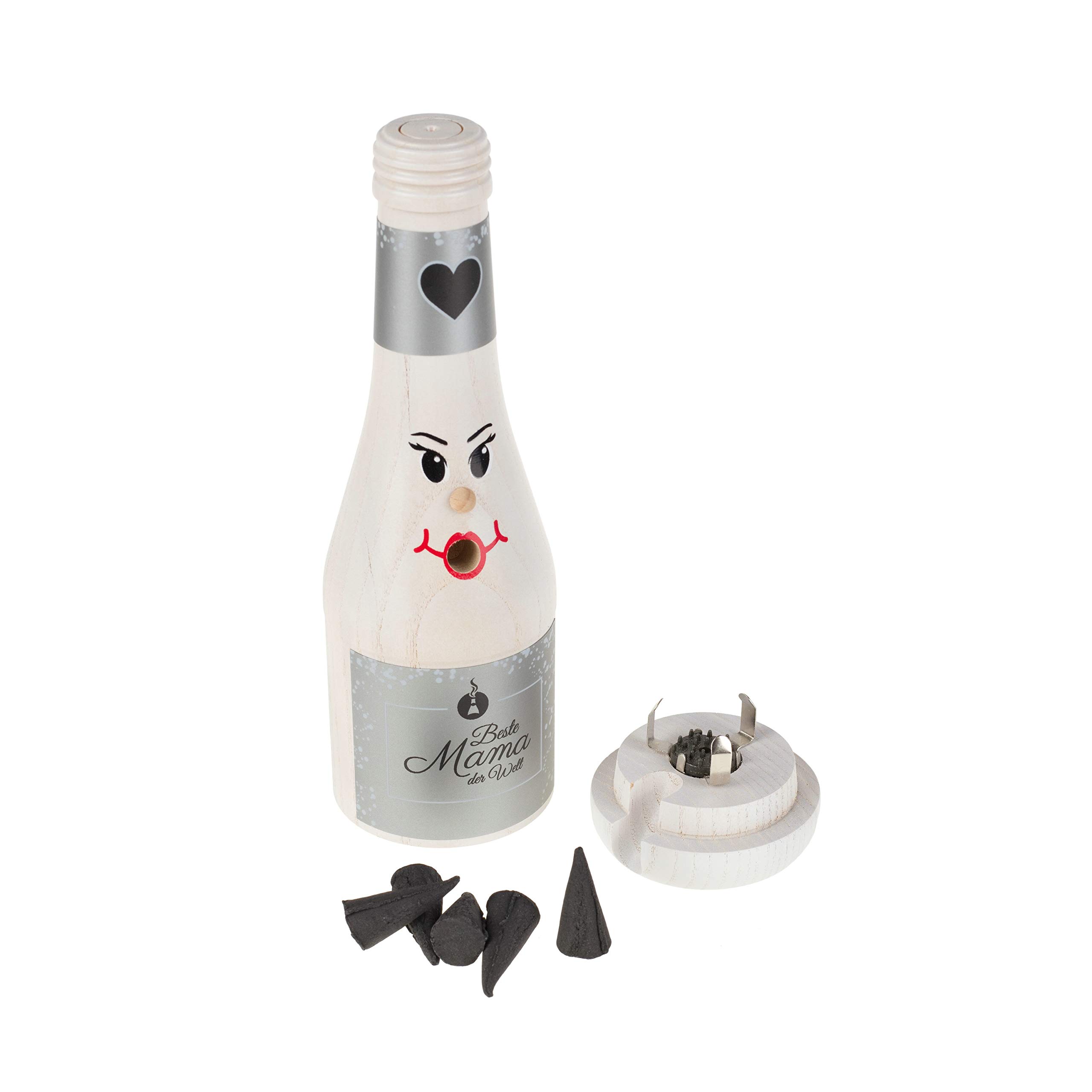 Botella de incienso (aroma a quemador, cerveza, aniversario, día del padre, día de la madre (0,2 – mejor mamá), color blanco