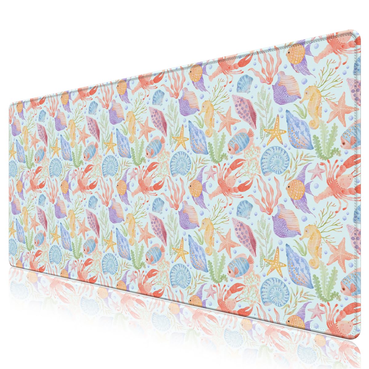 icolor Extended Gaming Mouse Pad,Stitched Edges XXL Large Desk Mat,Non-Slip Base Keyboard Desk Pads for Home Office & Gamers,35.4 x 15.7 in Desk