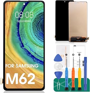 TFT for Samsung M62 Screen Replacement for Samsung M62 LCD Digitizer Repair for Samsung Galaxy M62 LCD Touch Screen Display Assembly Replacement SM-M625F SM-M625F/DS Not Original