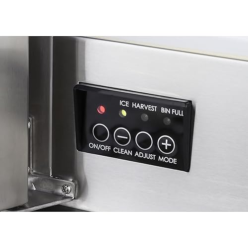 Miniatura 5 de Maxx Ice MIM50P-O Energy Star - Máquina para hacer hielo transparente para interiores y exteriores con bomba de drenaje, puerta reversible,