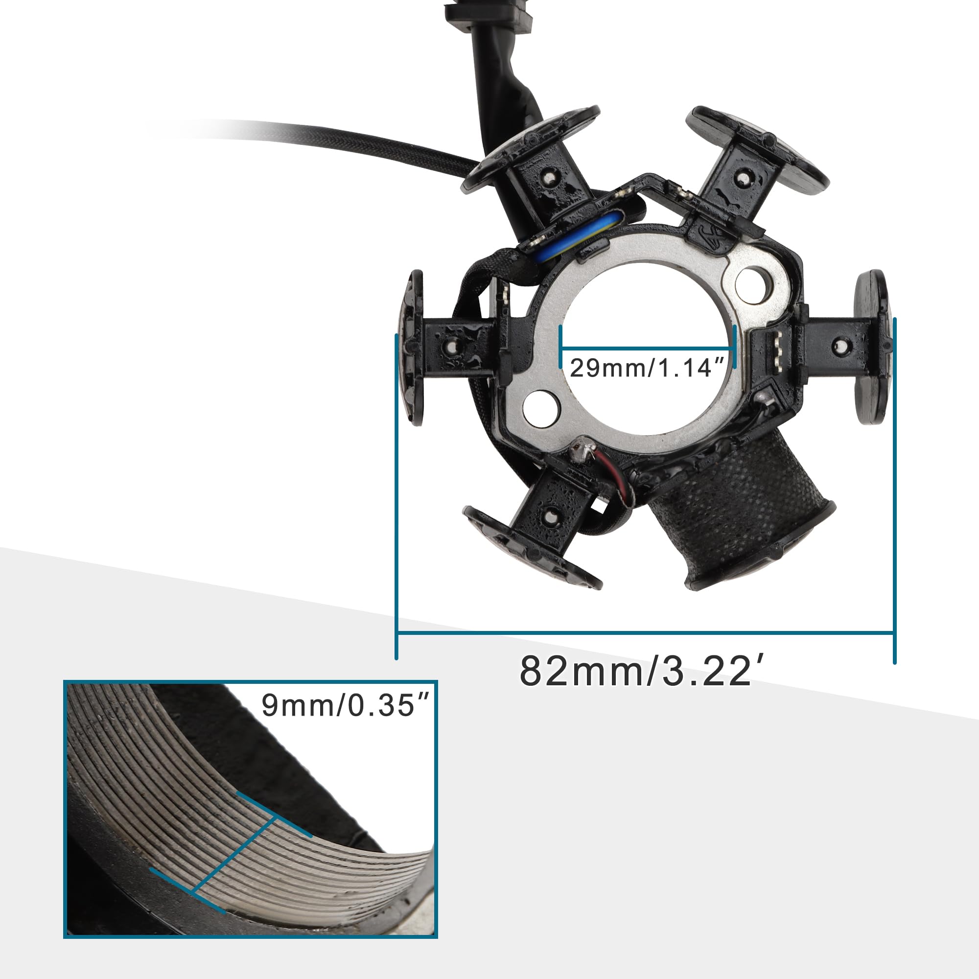 GOOFIT 6 Bobina 2 Alambre Generador Magneto Estador de encendido Bobina Reemplazar Para CRF50F CRF70F XR50R XR70R Z50R OEM 31120-GW8-671 31120-GW8-672