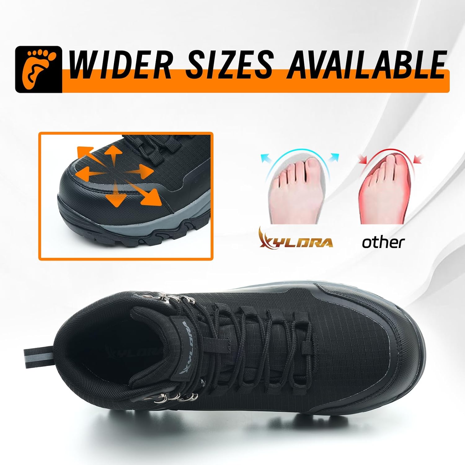 Waterproof Steel Toe Boots for Men Wide Width Slip Resistant Work Shoes Lightweight Non Slip Safety Sneakers Construction Composite Toe Working Footwear - Image 6