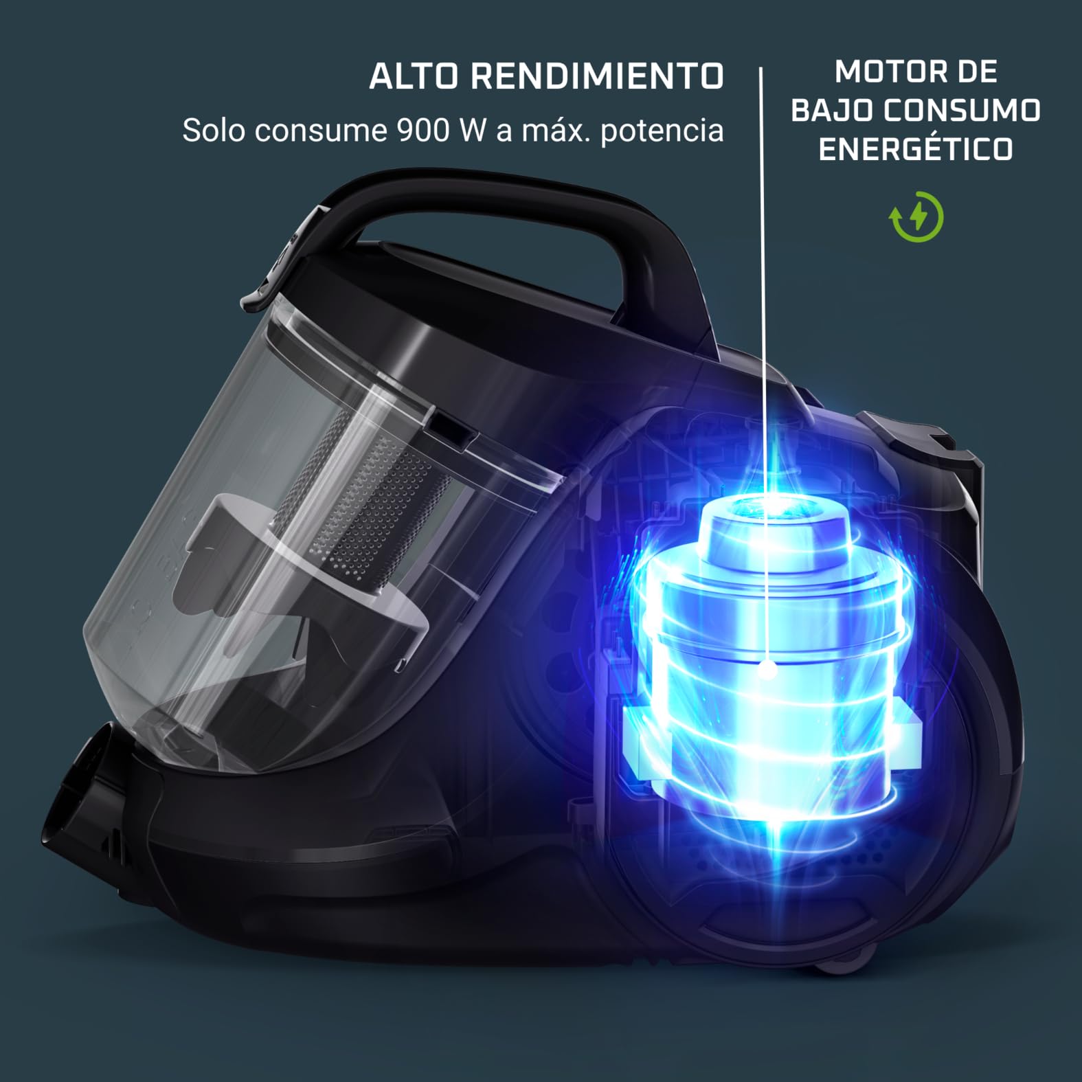 Rowenta Swift Power CYCLONIC RO2932EA aspiradora sin Bolsa, 750W y 77dB (Reacondicionado)