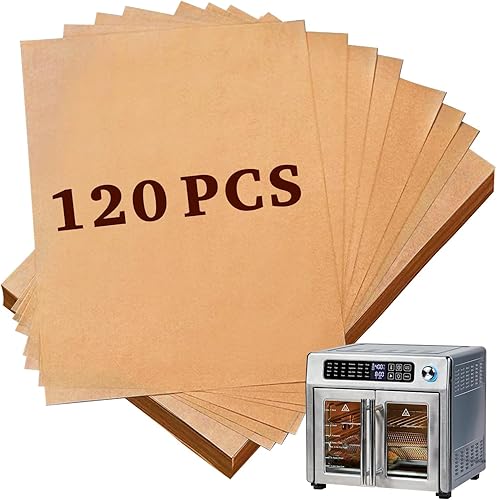 KAWENDE 120 forros para freidora de aire, desechables de 10 x 11 pulgadas, compatibles con Emeril Lagasse de 26 cuartos de galón de puerta francesa