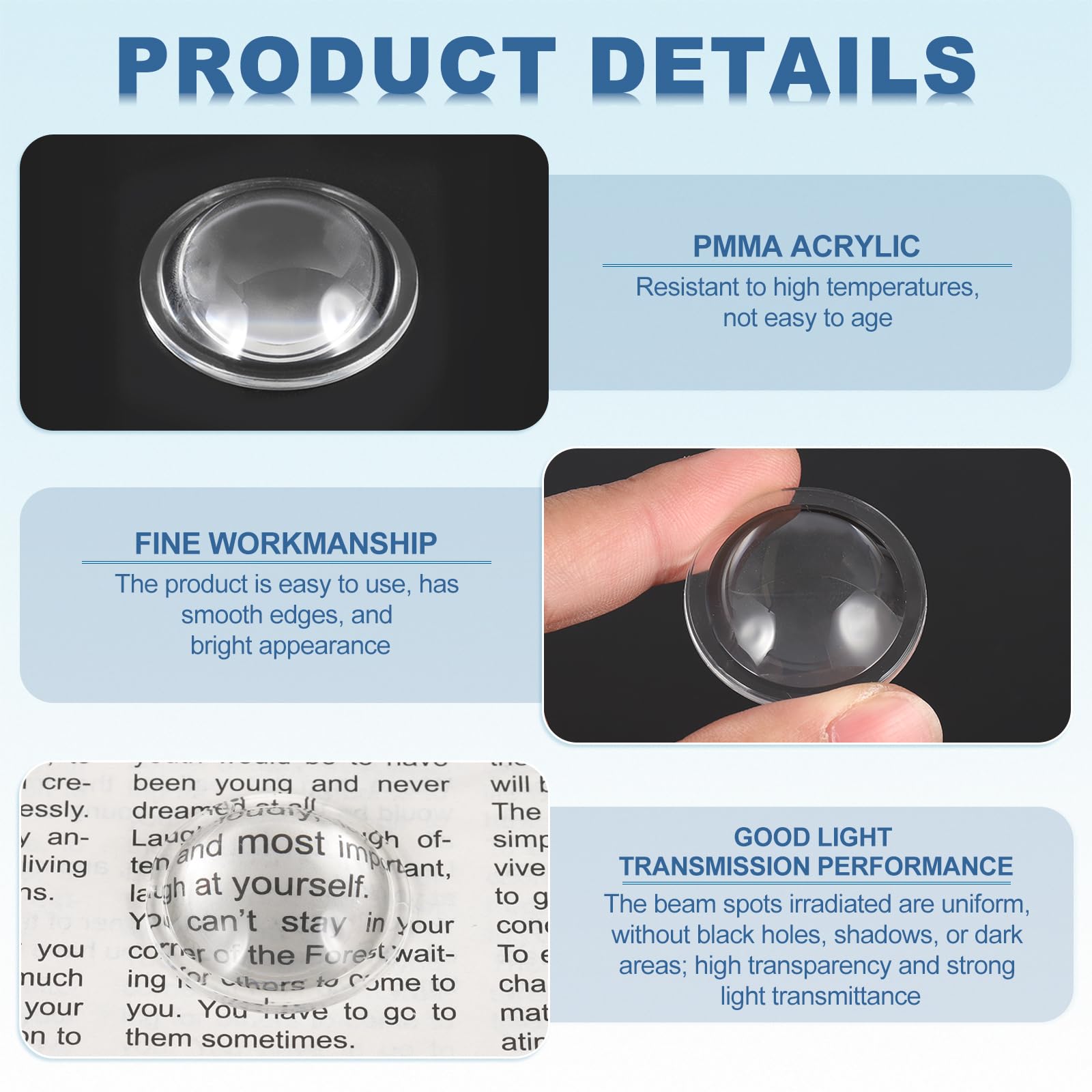 PATIKIL Diameter 32mm Flat Convex Lens - Image 3