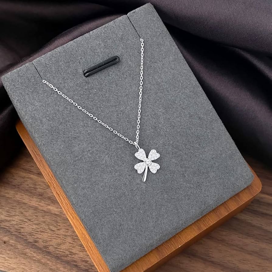 925 Sterling Silver Four Leaves Clover Pendant Necklaces 18 925 Sterling Silver Four Leaves Clover Pendant Necklaces 18