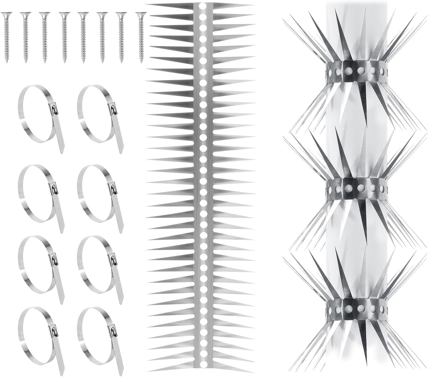 Bird Spikes, 120 Inch, Stainless Steel Fence Spikes