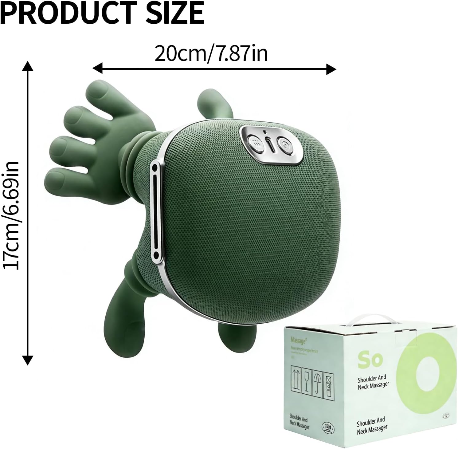 Shoulder Hand Neck Massager Fingers with Heat Simulated,4D Wireless Neck Shoulder Massager,Bionic Heated Massager,Bionic Hands Deep Tissue Massage for Body Daily Relief,Gifts for Men Women