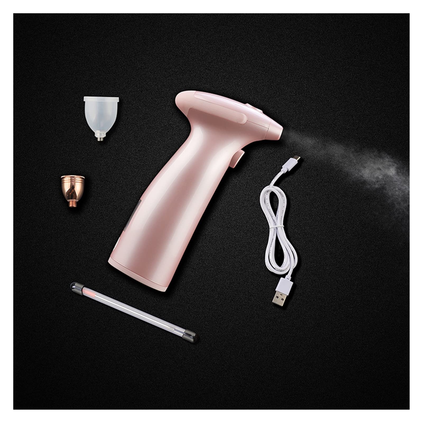 Kit compressore per aerografo, per unghie, per fondotinta, per trucco, per modellismo, per tatuaggi, per minerali, sicuro da viaggio, per la cura della bellezza, per la pompa ad aria Black Ice per p