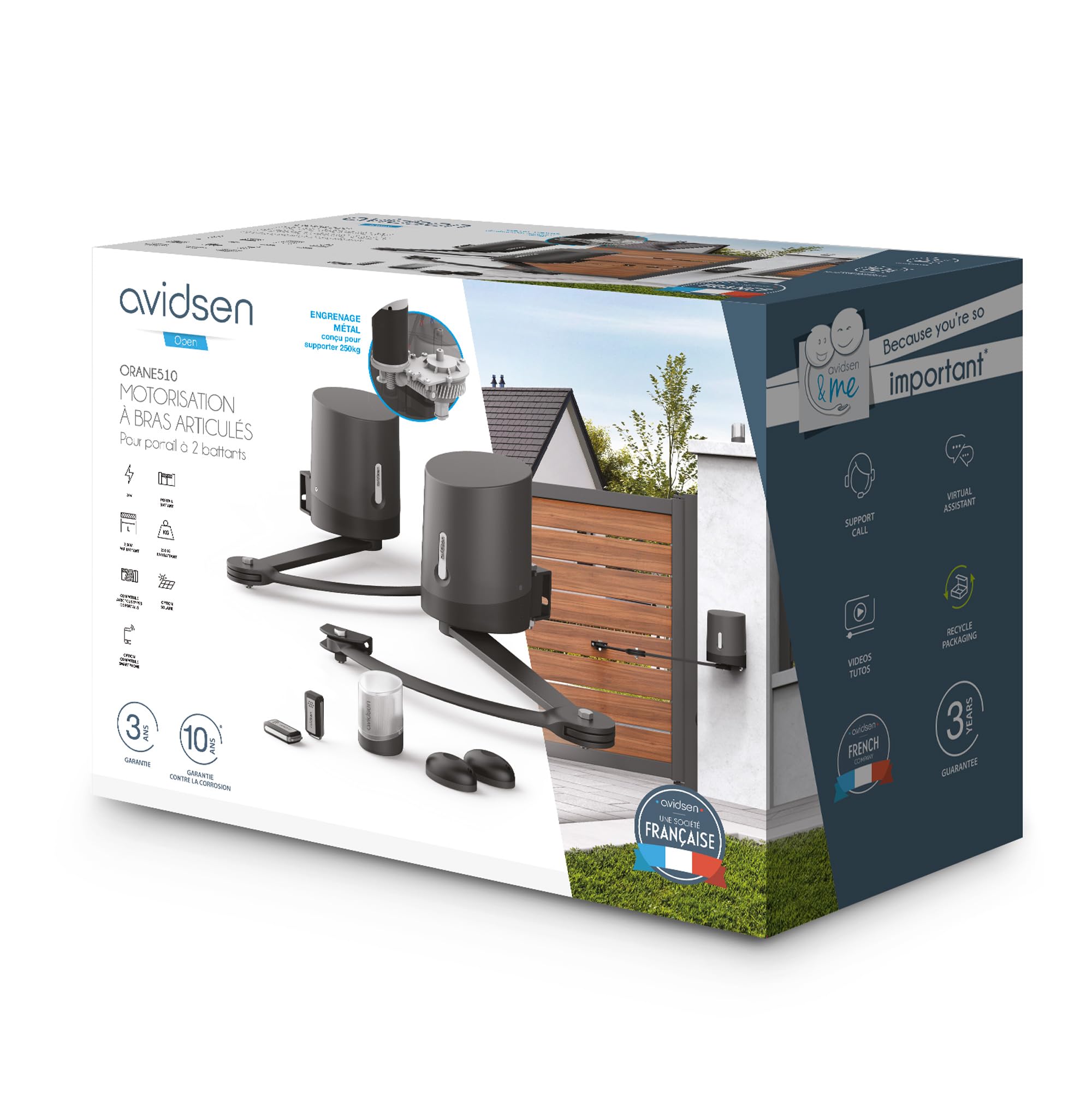 Avidsen Orane 510 Motorisation Portail avec Digicode et Batterie