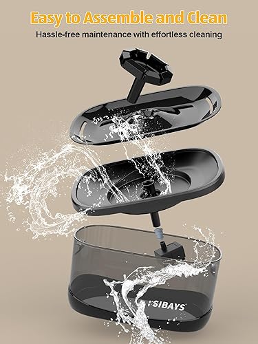 Miniatura 8 de SIBAYS Fuente de agua para perros de 2.5 gales9.5 L, 3 modos de flujo, fuente de agua para mascotas, dispensador de agua para perros con filtro