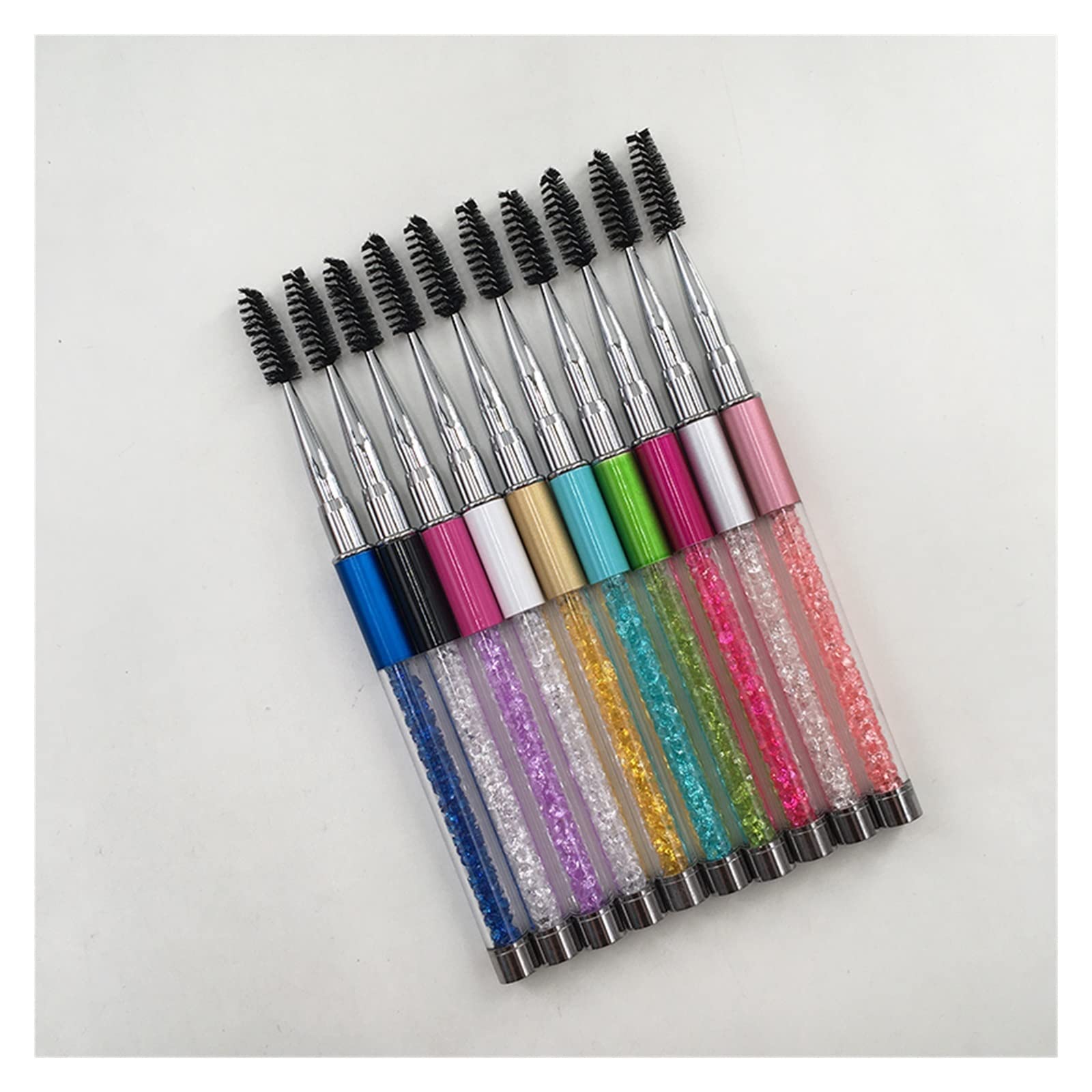 Großhandel Make-up Wimpernbürsten 10 Farben Kristall Strass Griff Wimpern Wimperntusche Bürsten lingli(Color:Style6)