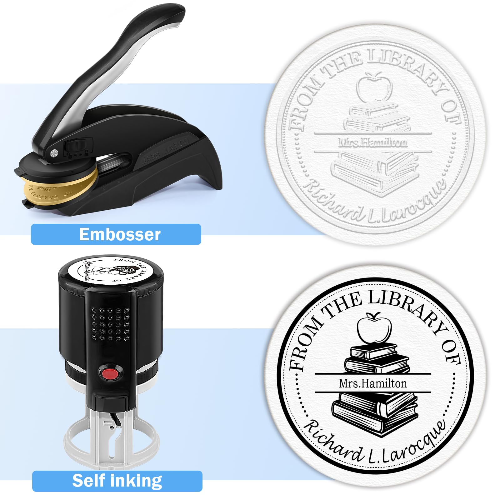 Personalized Library Book Embosser Custom Stamp Ex Libris Personalized ...