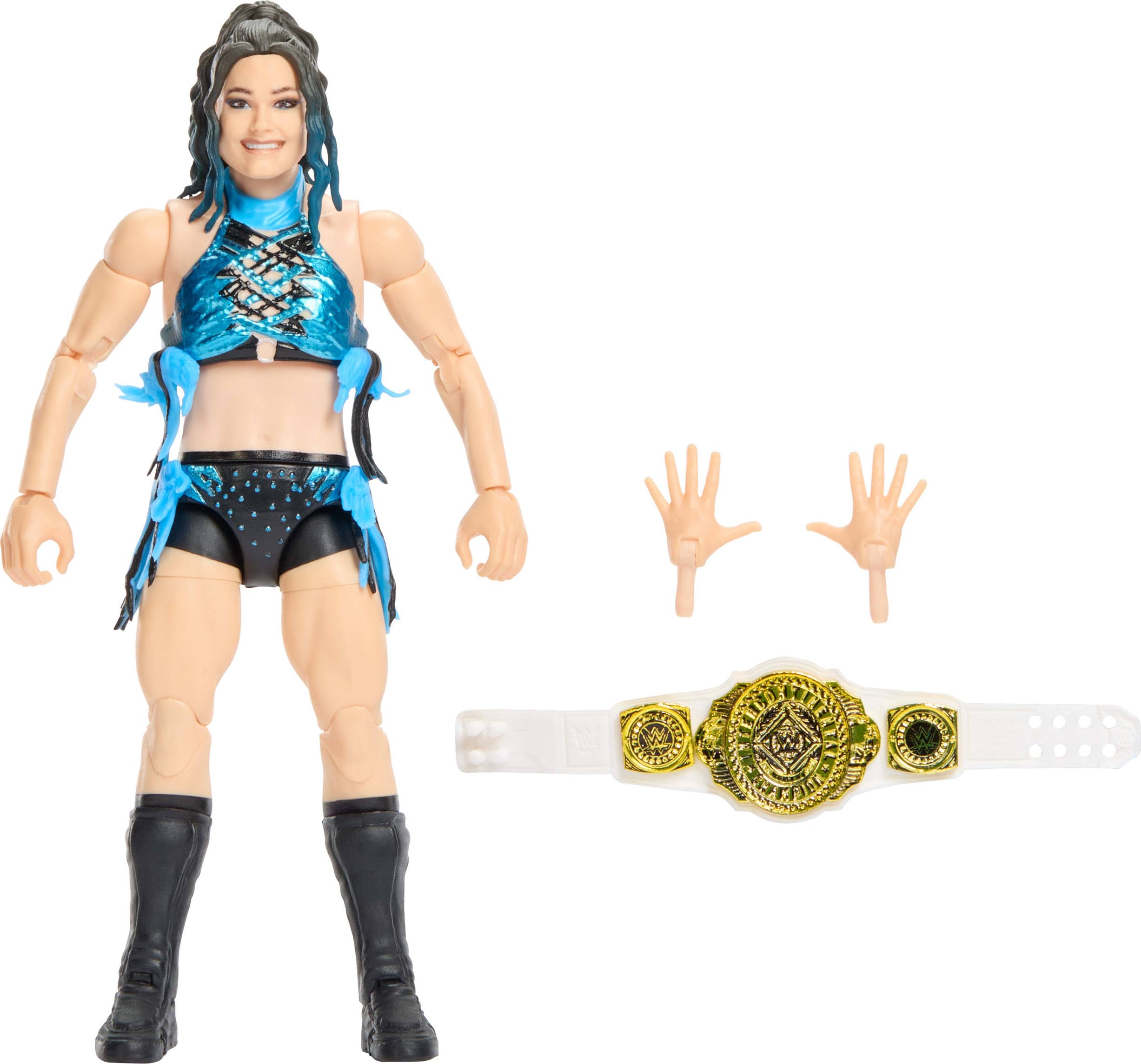 Mattel WWE Elite - Figura de acción y accesorios, serie #124, Lyra Valkria coleccionable de 6 pulgadas con 25 puntos de articulación y manos intercambiables