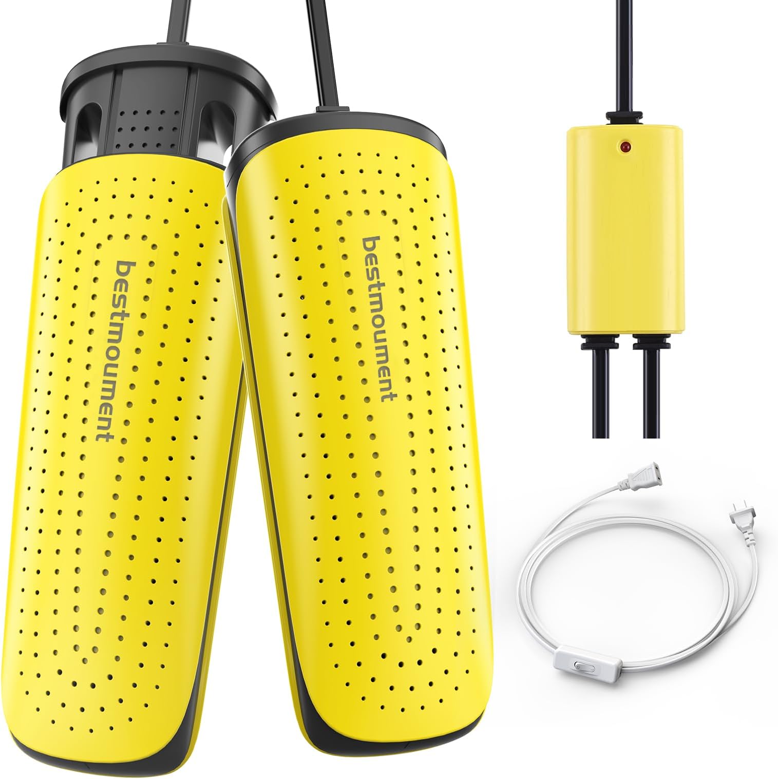 Portable Footwear Shoe Dryers Machine with Auto Temperature Control for Rainy Seasons Winter Travel, Extendable Boot Warmer Fireproof Drying for Shoes, Gloves, Socks (with Switched Extension Cord)