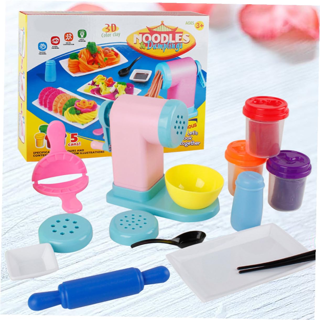 GARVALON Juguete de Plastilina Máquina para Hacer Fideos, 1 Set de Plástico, para Modelar Formas, Estimula la Imaginación, Niños en Aulas