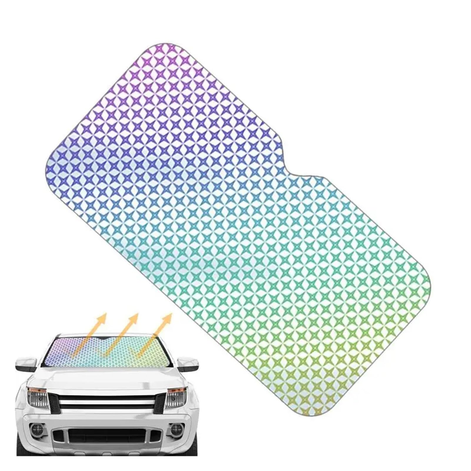 Protezione Solare Auto Parasole Interna Parasole Per Auto Parasole Pieghevole Per Finestrino Anteriore Parasole Per Parabrezza Auto Con Ventosa Parasole Riflettente Per Finestrino Anteriore(130*70cm)