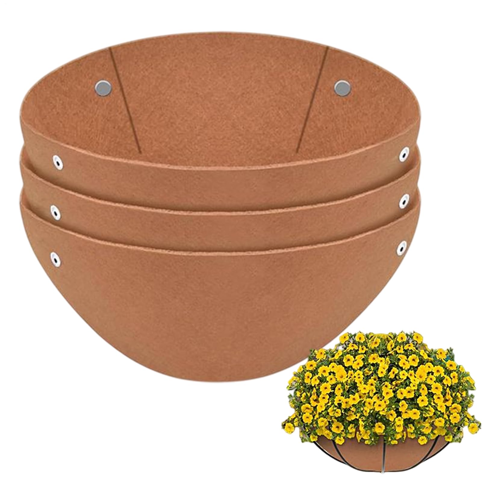 Doublure de pot de fleurs en feutre pour stopper la perte de terreau