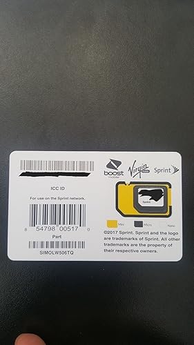 UICC ICC Nano SIM Card SIMOLW506TQ