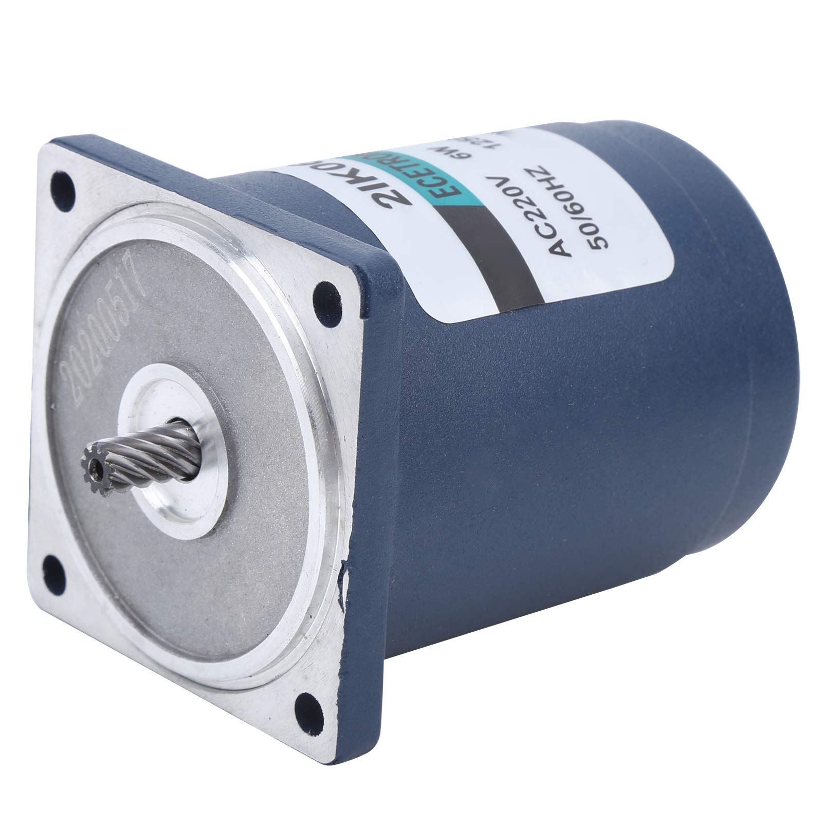 SIXRUN Motoriduttore AC Motore AC220V in Acciaio Inossidabile 6W Velocità Fissa con Regolatore del e Condensatore 1250 1400 RPM per Apparecchiature di Trasporto Macchine Fai da Te Uso in Officina (25)