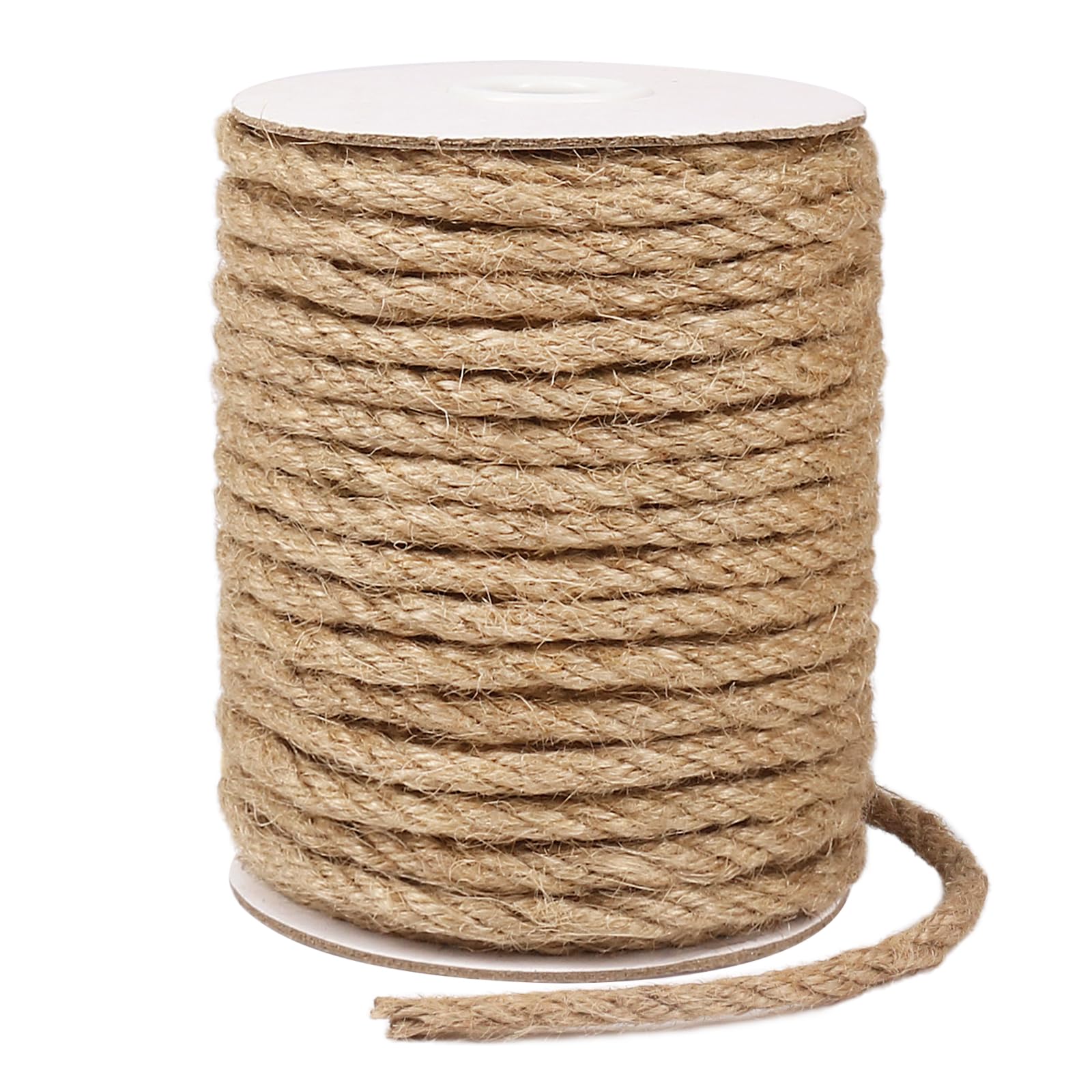 Tenn Well Brown 6Mm Jute Rope, 66 Feet Thick And Strong Garden Twine Jute String For Gardening, Bundling, Cat Scratcher, Decorating (Brown)