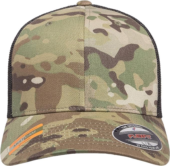 Image of Flexfit Unisex Mesh Fitted 2-Tone Trucker Hat, One Size