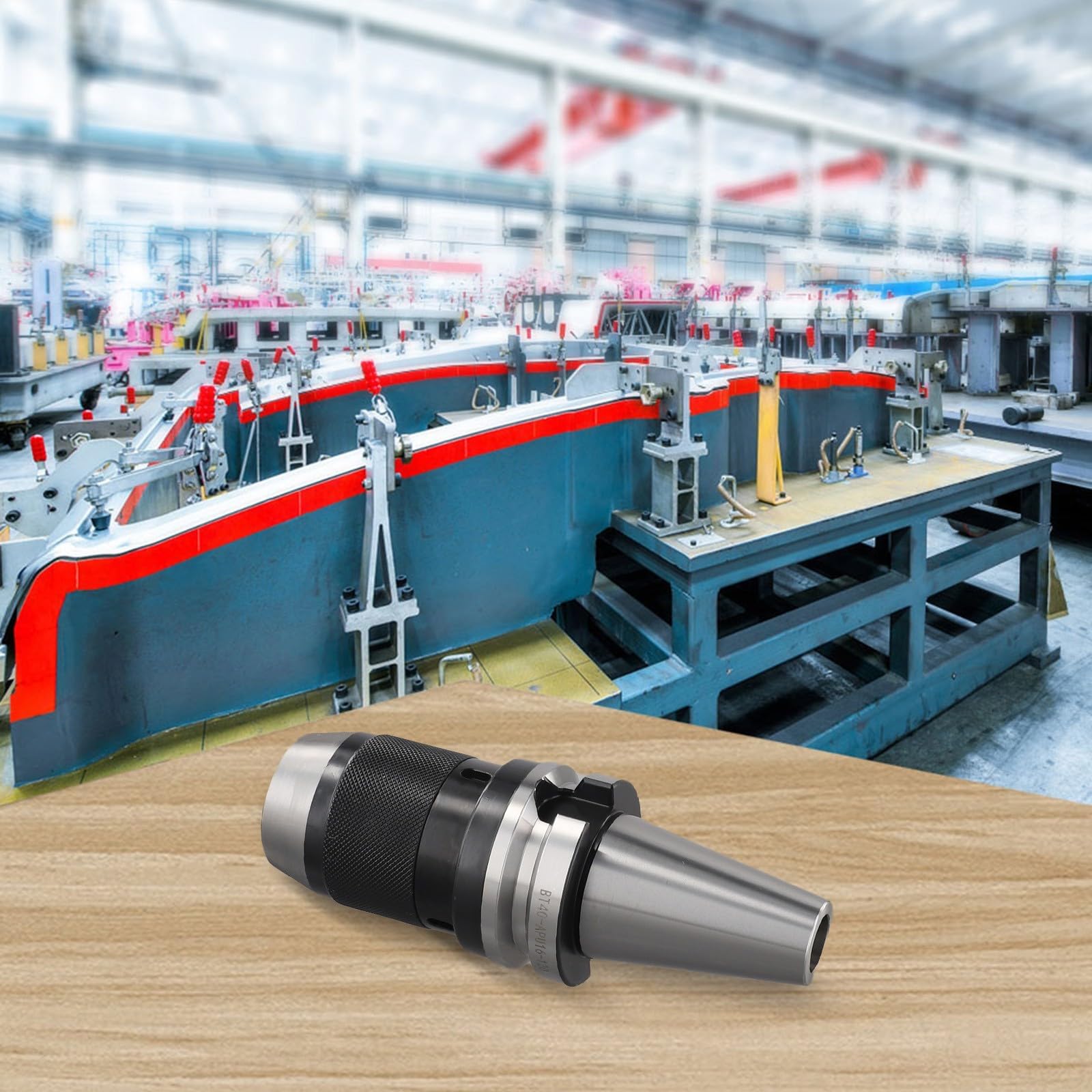 Mandrino autoserrante integrato BT30 BT40 BT50 APU08 APU13 APU16 per tornio CNC con design a 3 ganasce, temprato ad alta precisione (BT40-APU16)