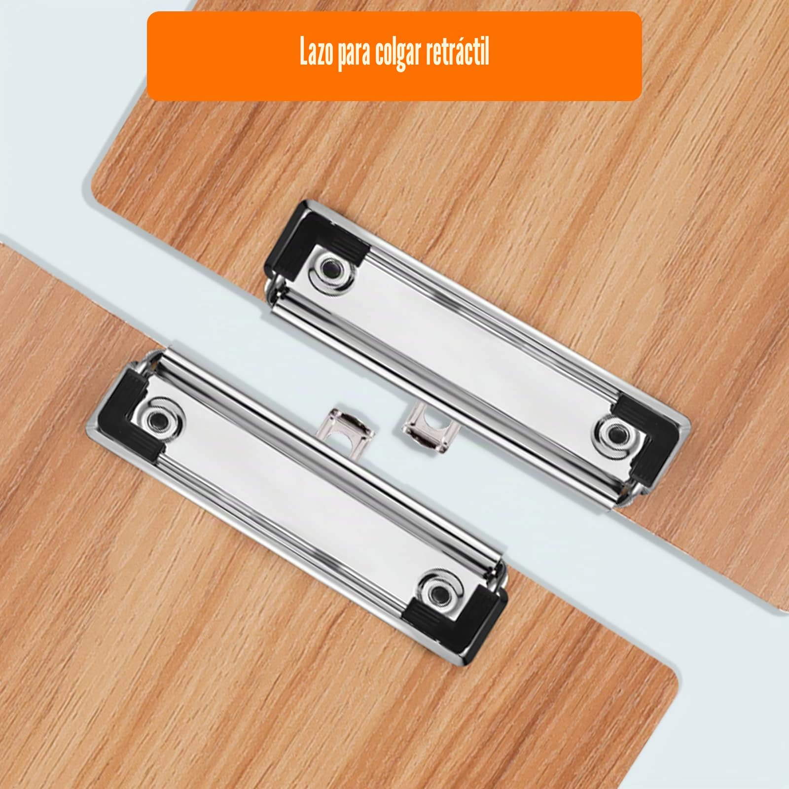 A4 Portapapeles de Madera con Pinza,10 Piezas Portapapele con Agujero Colgante,Clipboards Tablero de Escritura