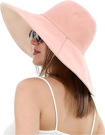 sy soul young Womens Wide Brim Fishing Bucket Sunhat for UV Protection