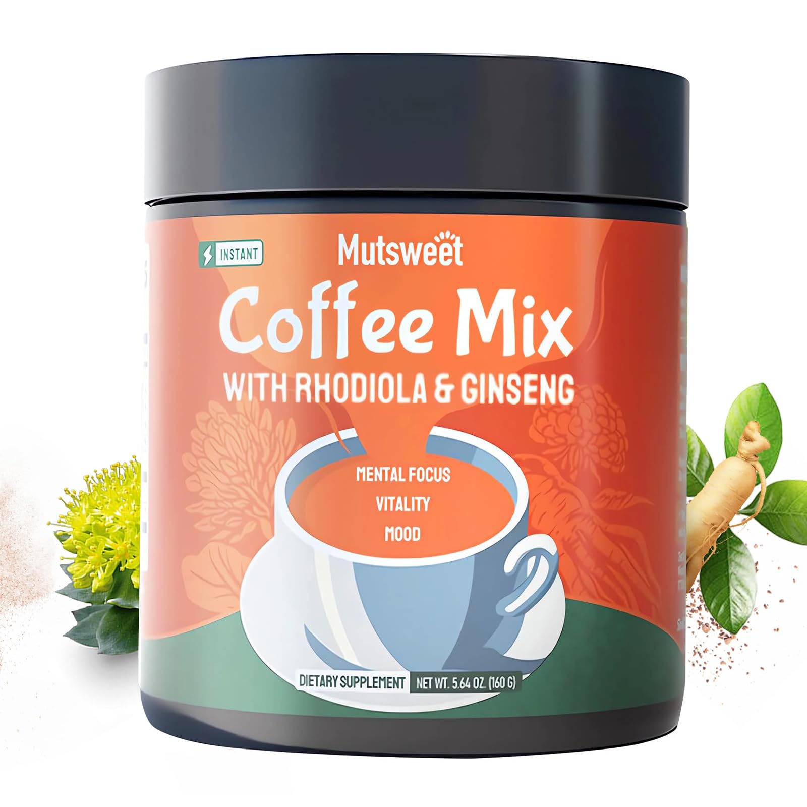 Amazon.com : Mutsweet Rhodiola Rosea Instant Coffee Mix with Ginseng ...