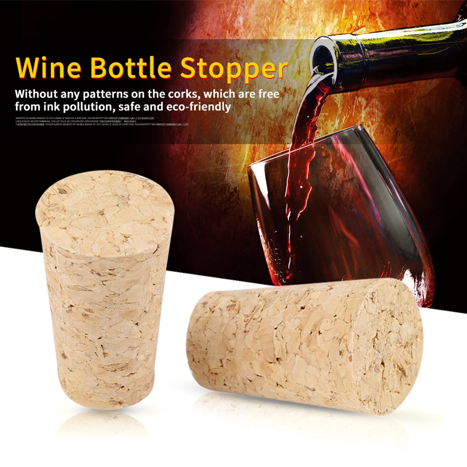 10PCS Soft Wood Corks, Tapered Corks Plugs Wine Bottle Stopper Wooden Wine Bottle Corks Replacement Corks for Wine Beer Liquor Bottles (20 * 15 * 35 for beer bottles)