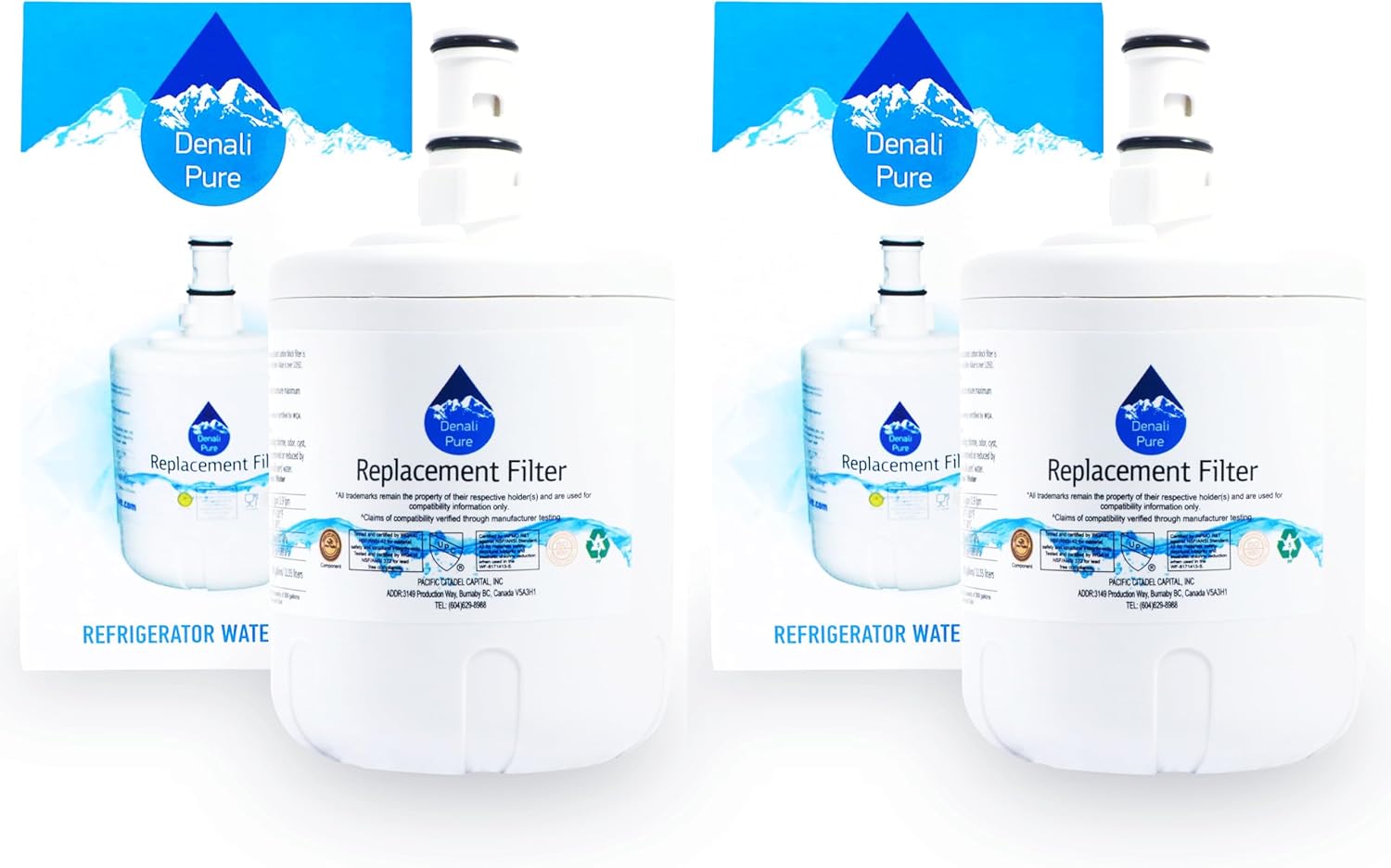 2-Pack Replacement for Kenmore/Sears 10672203201 Refrigerator Water Filter - Compatible with Kenmore/Sears 46-9002 Fridge Water Filter Cartridge
