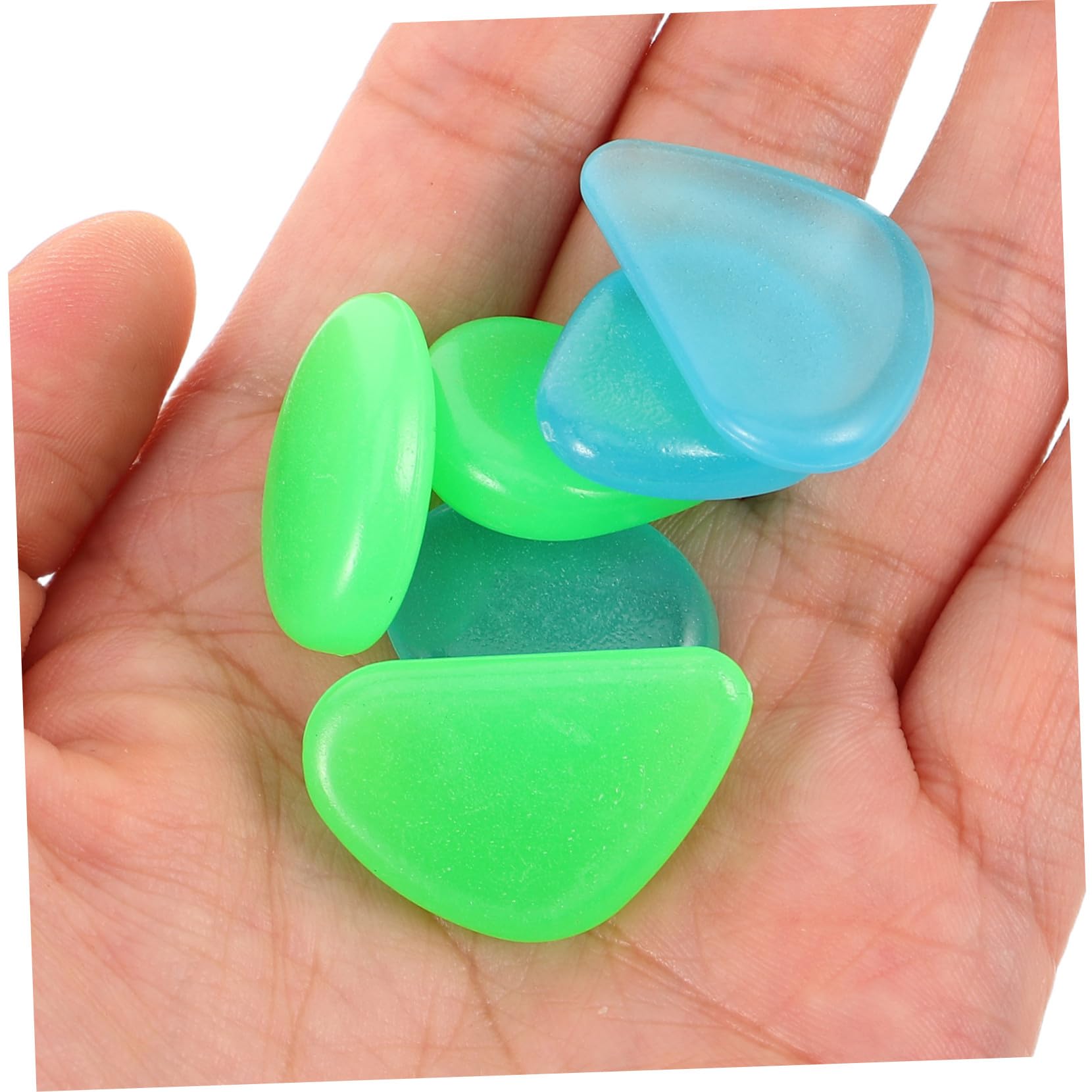 ibasenice 500 Piezas Piedras Luminosas de Resina Decorativas para y Jardines Guijarros Brillantes con Carga Rápida para Decoración Exterior y Peceras Piedras Decorativas Duraderas para
