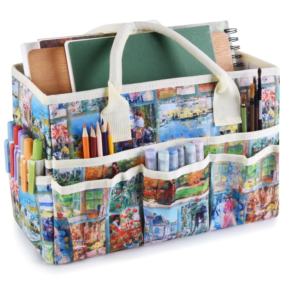 E-WEICHEN Hassam Bastel-Organizer mit mehreren Taschen, Aufbewahrungsbehälter für Kunst, Handwerk und Bürobedarf