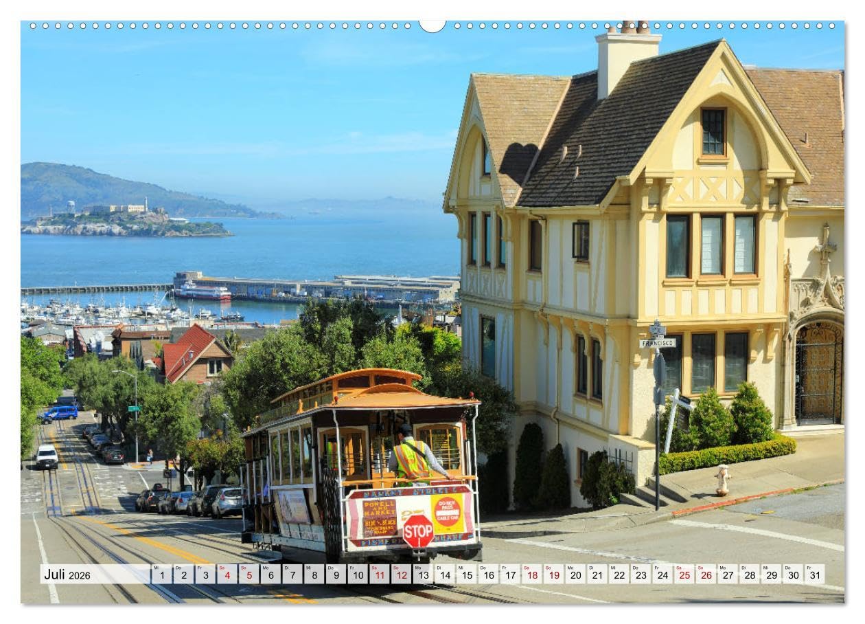 San Francisco - City on the Bay (Wandkalender 2026 DIN A2 quer), CALVENDO Monatskalender: Faszinierende Bilder der Traumstadt San Francisco an der Pazifikküste in Kalifornien (CALVENDO Orte)
