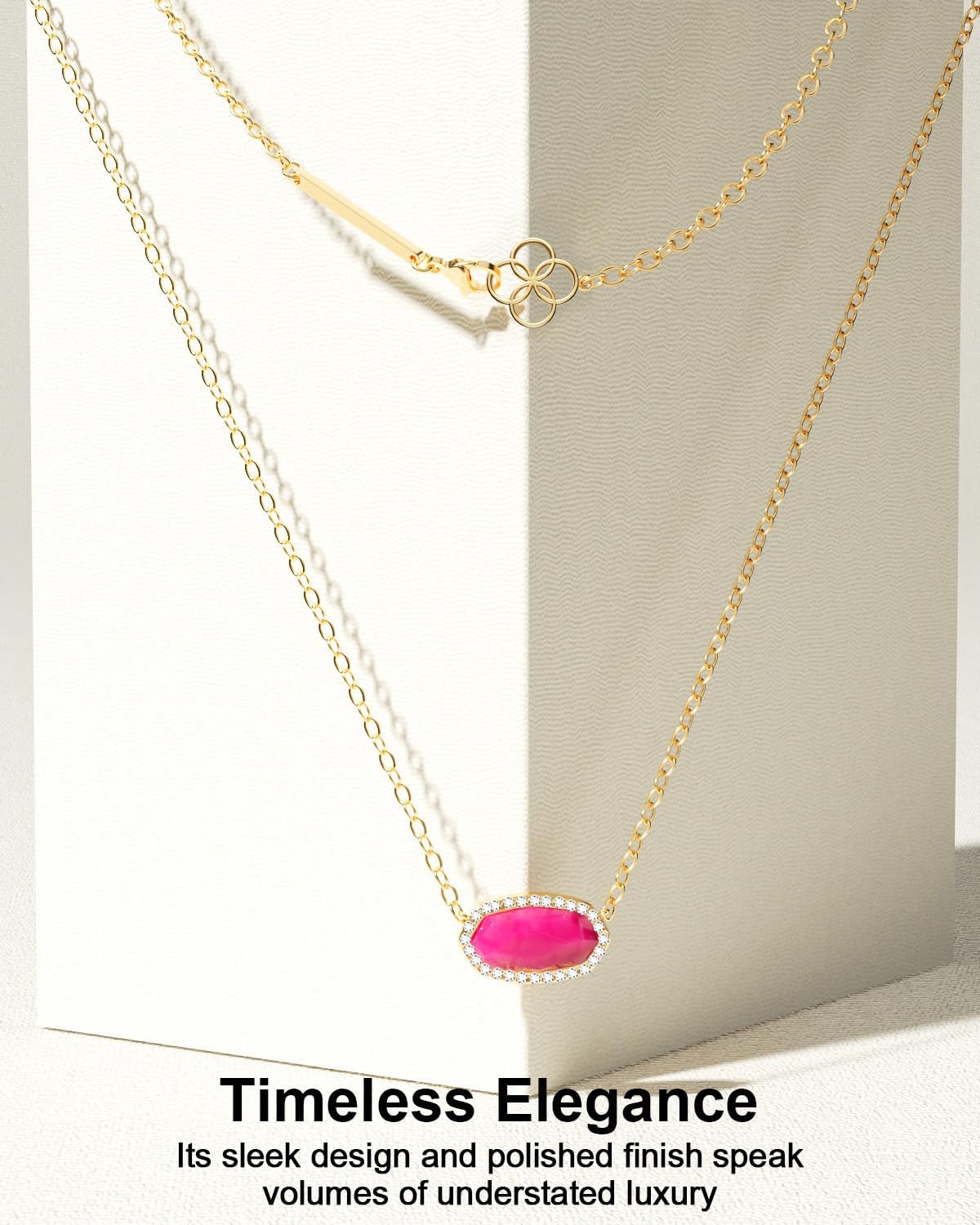 AICase 18K Gold Plated Pendant Necklace for Women,Fashion Jewelry,Anniversary Birthday Gifts for Women/MoM/Sister/Friends/Her/Wife/Grandma/Coworker Mother's Day gifts for MoM - Image 6