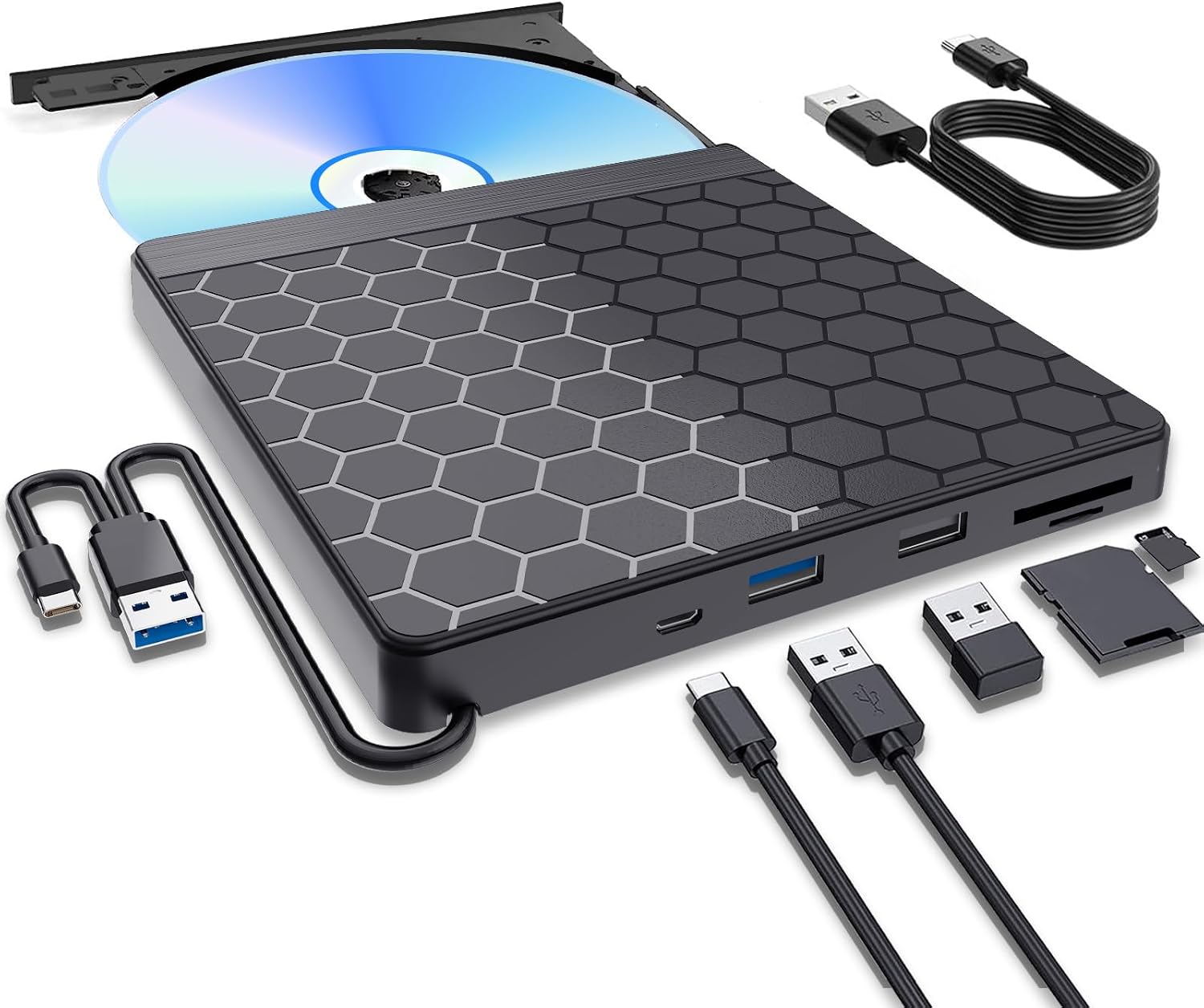 External CD DVD Drive for Laptop,...