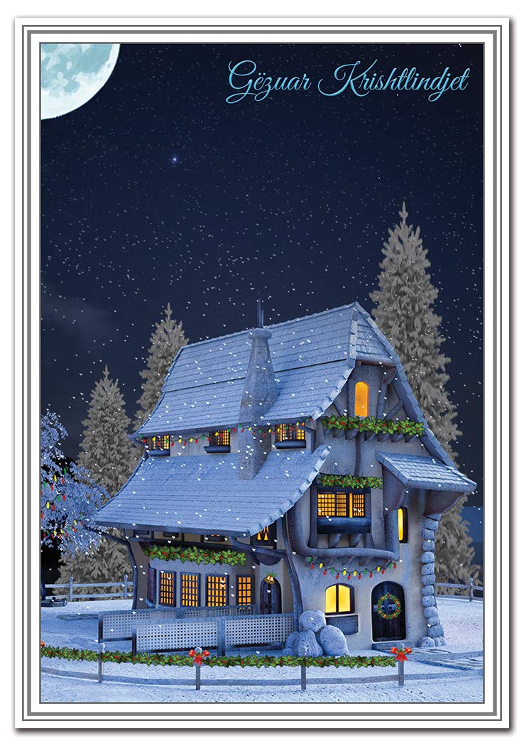 Christmas Cards in different languages - Merry Xmas – Exclusive Luxury Quality (Gëzuar Krishtlindjet - Albanian)