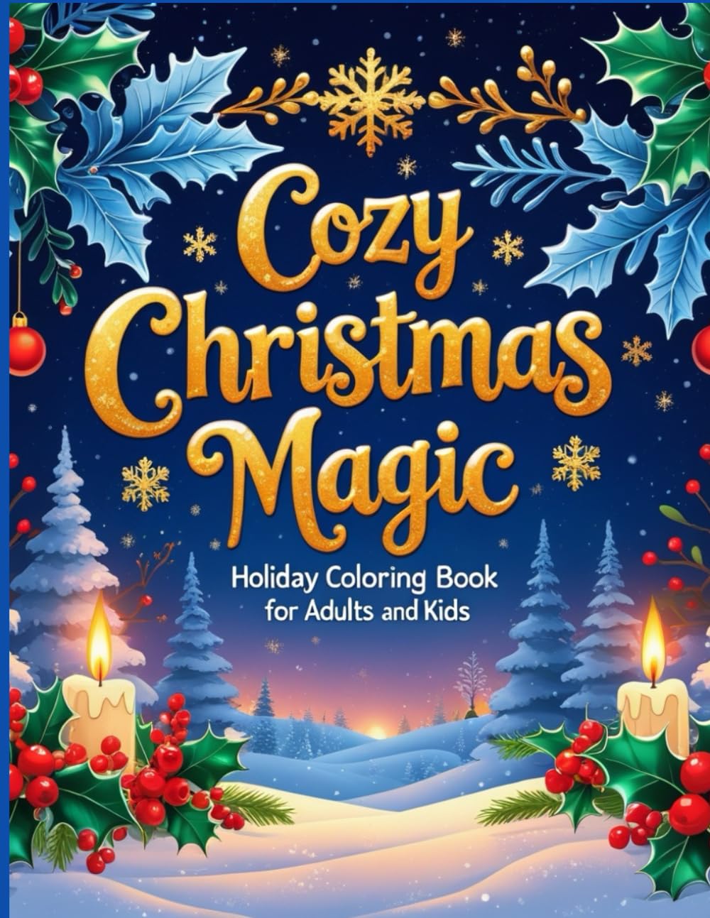 Cozy Christmas Magic: Holiday Coloring Book for Adults and Kids: A Festive Coloring Adventure for All Ages