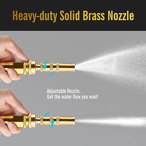 Miniatura 10 de Skyward Manguera de jardín de acero a prueba de óxido Super 304 con versión mejorada de manguera antifugas y antirodamiento, sin torceduras, sin