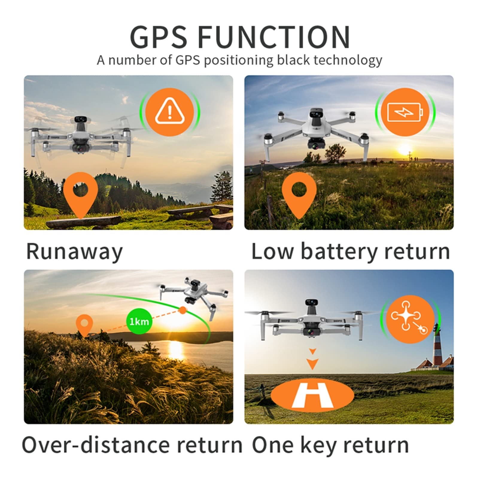 MAX Drone 4K Profesional z kamerą HD 5G WiFi GPS 2- Anti-Shake Gimbal Quadcopter Bezszczotkowy mini dron KF102 4k Dron (Kolor: KF102 3B Foam Box)