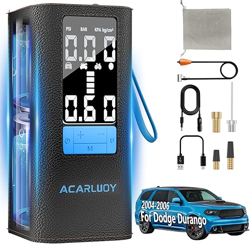 Inflador de neumáticos portátil con compresor de aire  Bomba de aire inalámbrica de 150 PSI 6000 mAh para neumáticos de automóvil, inflado 3 veces