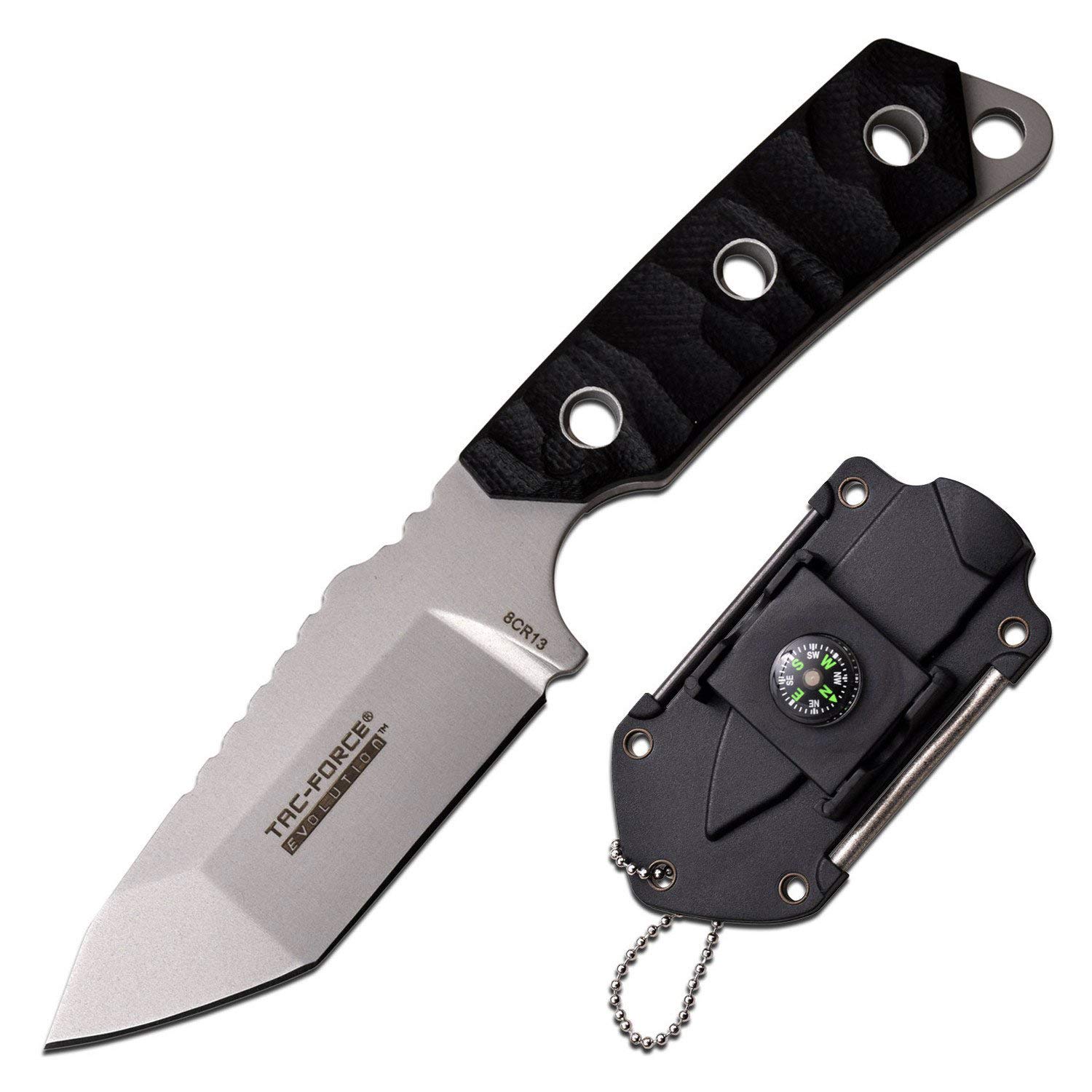 Tac-Force Evolution Path TFE-FIX011-BK nóż outdoorowy, czarny, długość ostrza: 7,1 cm