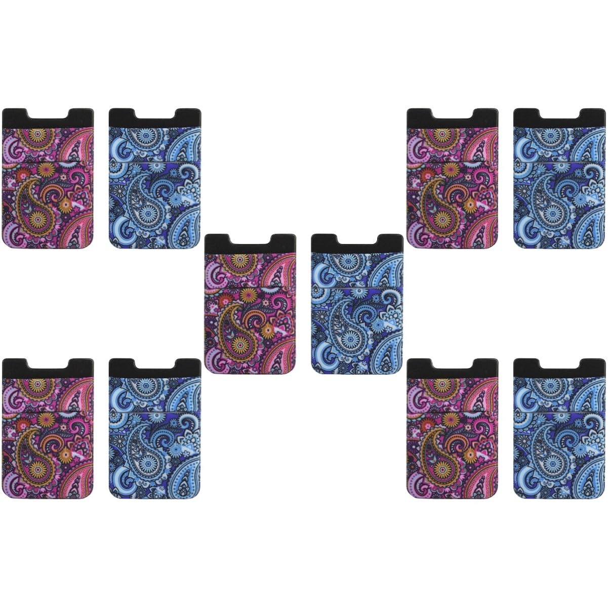 UKCOCO 5 Juegos de Fundas Adhesivas para La Trasera del Teléfono Inteligente Tarjetero Universal para Billetera Estuche de Almacenamiento para Tarjetas 2 Unidades X 5